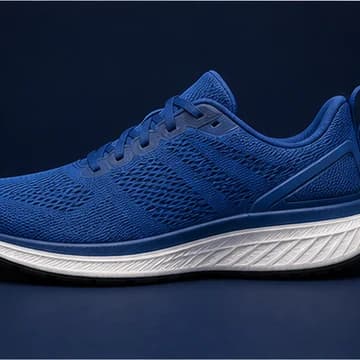 Blue running shoe profile photo