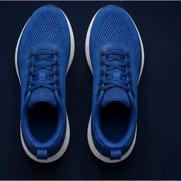Blue running shoes top photo